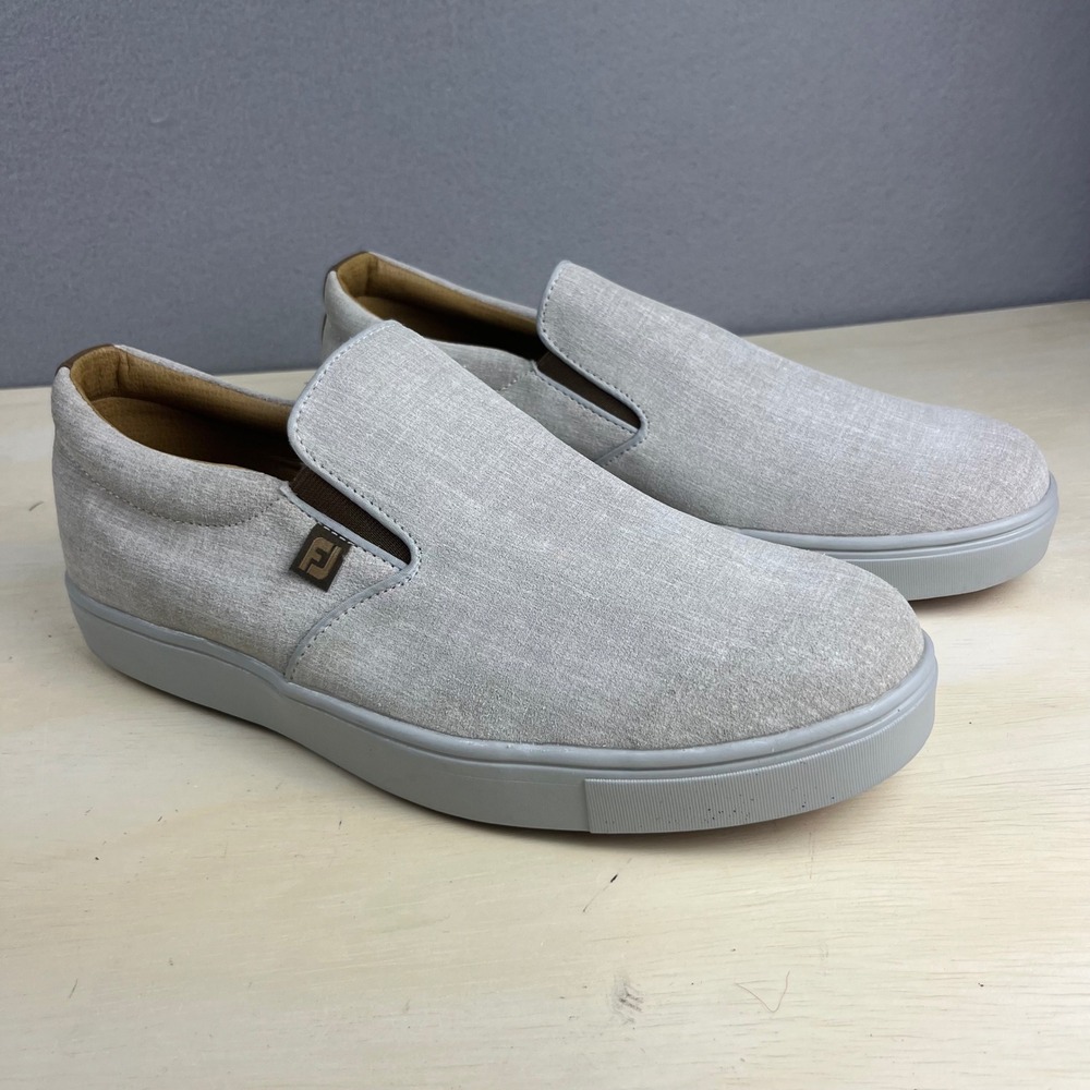 FootJoy FJ Stratos Spikeless Golf Shoes Mens 9.5 Wide Gray Slip On 79068
